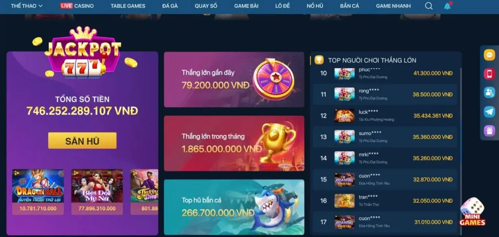 Người chơi đang trải nghiệm game Nổ Hũ tại 6ff3